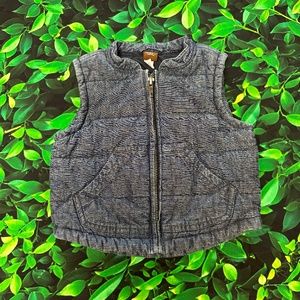 Tea Collection Warm Denim / Chambray Vest VVGUC 12-18 months